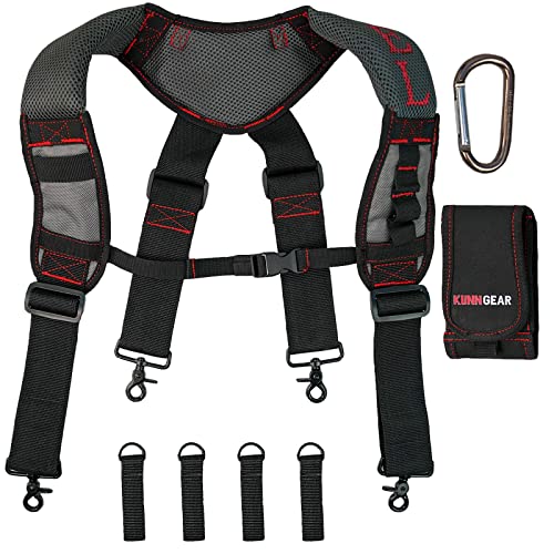 KUNN Gel Tool Belt Harness Padder & Work Belt 2-Inch Wide Quick Release Buckle