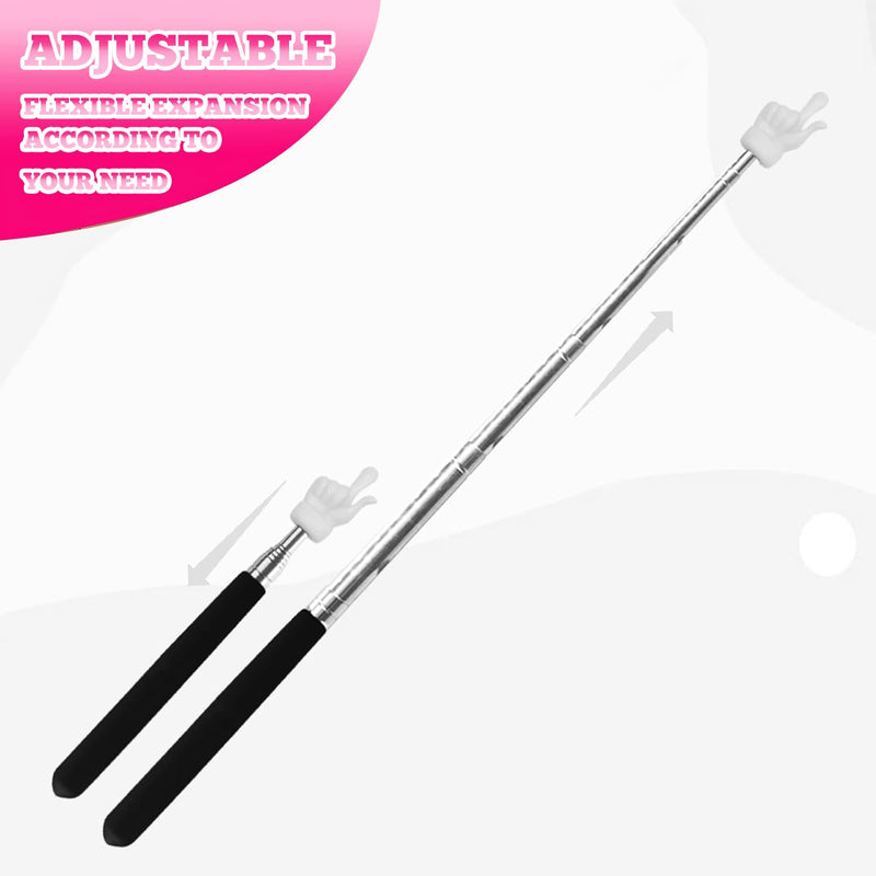 2Pcs Pointer Finger Stick – Multipurpose Teacher Supplies Pointer Stick, Classroom Pointer and Finger Pointer Stick, Engaging Colors – Classroom Essentials for Effective Presentations Black