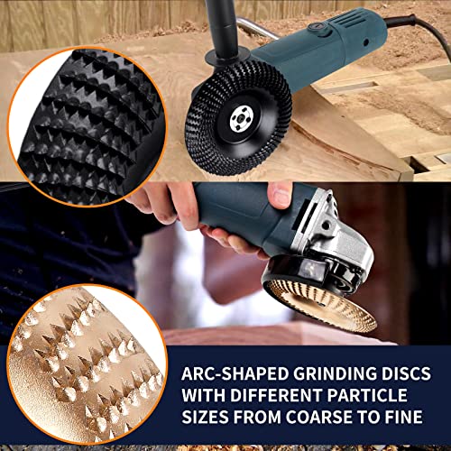 Pomsare 5PCS Angle Grinder Wood Carving Set, Sanding and Polishing Disc 5 PCS