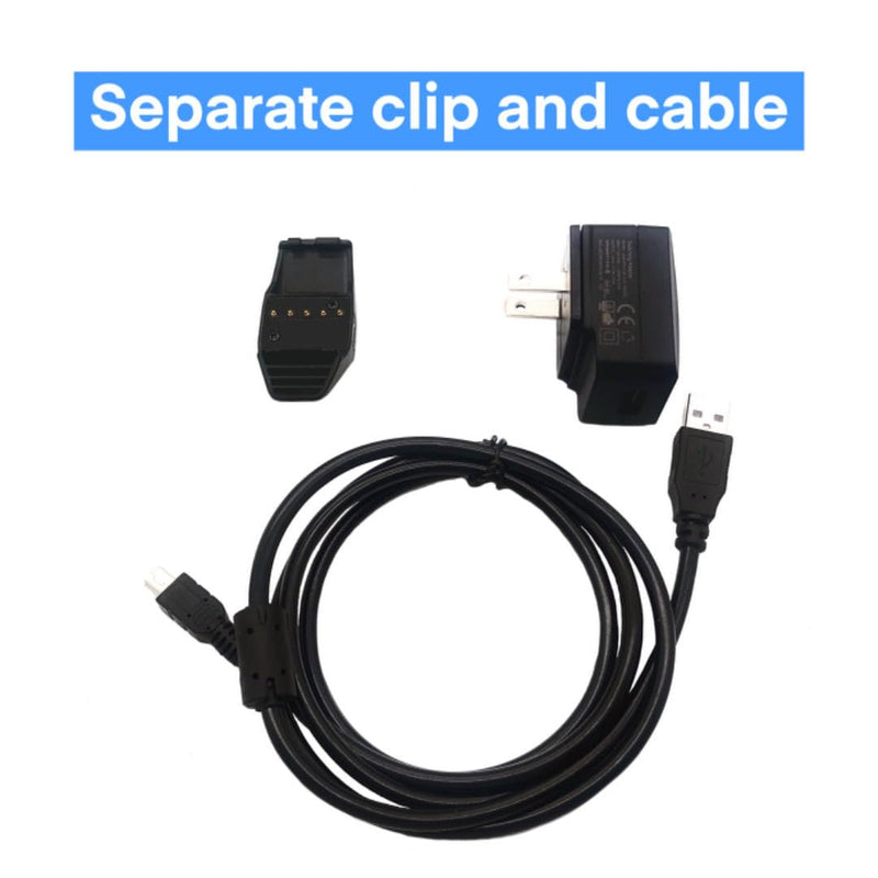 Charger Clip Sync Charger Adapter Cable for Garmin Dog Collar, GarminT5, GarminTT15, GarminTT10, Dog Tracking Collar with GPS Replacement USB Charging Cable Clip, USB Plug.