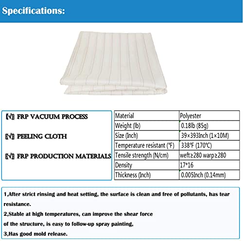 Peel ply (40"x400") for Glass Fiber Vacuum Infusion Process Bagging Tools for Hand Lay-up High Temperature Resistant