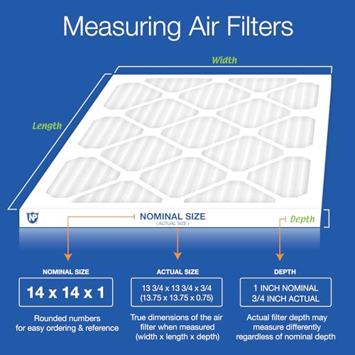 Nordic Pure 14x14x1 Pleated MERV 12 Air Filters 4 Pack