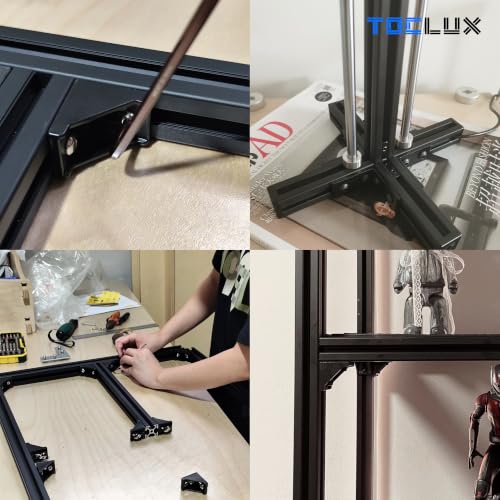 680 pcs 20 Series Aluminum Extrusion Black M5 T-Nut and Screw Kit – Sliding & Drop-in T-Nuts, M5x8mm & M5x10mm Screws, Washers – for 6mm T-Slot Accessories Extruded Aluminum Hardware 680 pcs 20 Series M5 Black