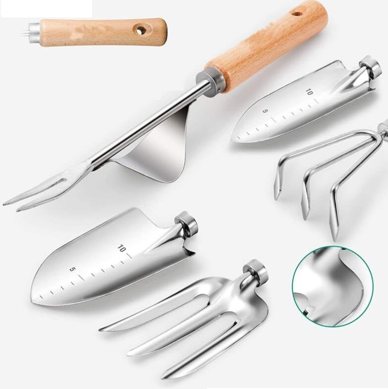 Gardening Tools 9-Piece Heavy Duty Gardening Hand Tools Durable Organizer Handbag,Rust-Proof Combination Garden Tool Set