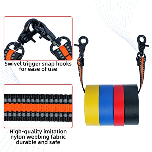 MELOTOUGH Small Tool Backpack for Men 30 Multi-Storage Pockets Heavy Duty Tool Bag Backpack, Electrical Tape Holder Tape Thong with Trigger Snap Hook for Tool Belt, Tool Pouch, Tool Bag