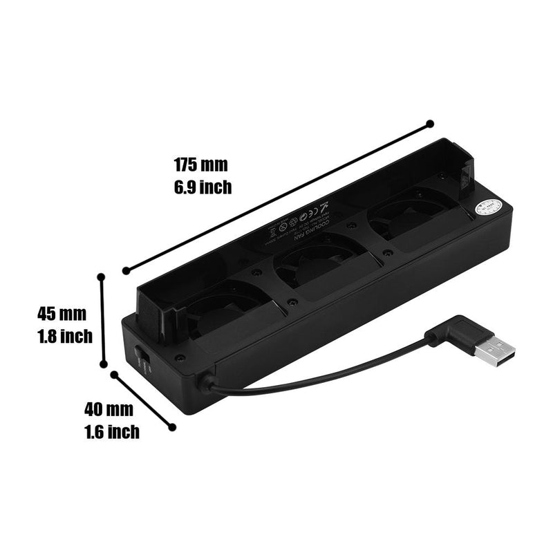 Bewinner USB Cooling Fan Base Stand Dock for Game Console - 3 Fans Cooler Holder Bracket, External Cooling
