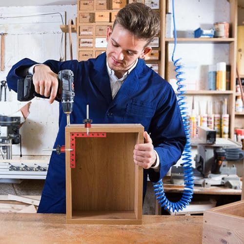 4P 5.5" 90° Corner Clamps for Woodworking, Right Angle Clamps 4 pack Woodworking corner clamp with Case