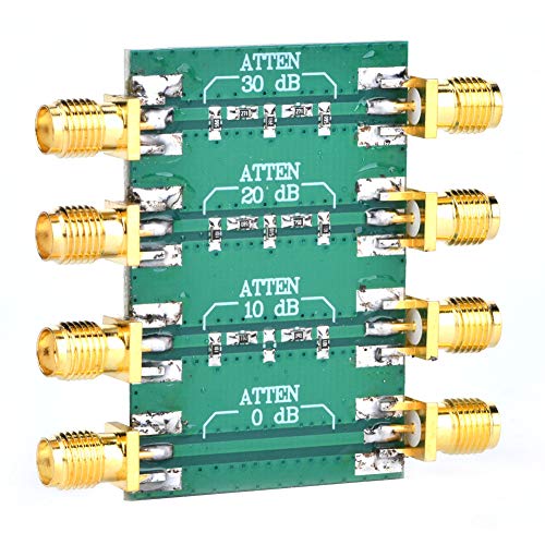 AUNMAS High Frequency Attenuator, DC-4.0GHz 23dBm Fixed Attenuator SMA Double Socket Head Radio Frequency Attenuator for Electronic Devices