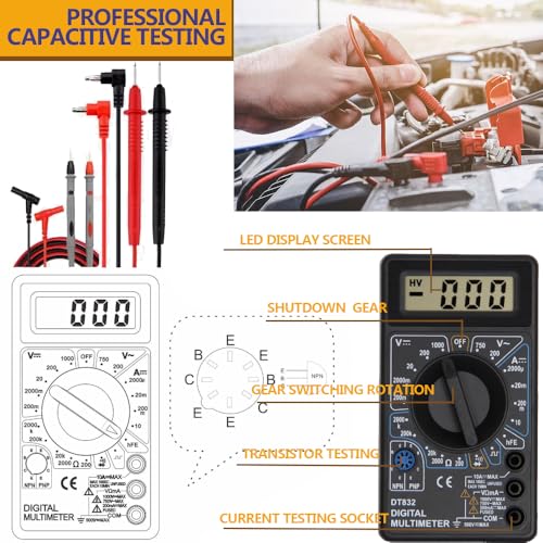 LEATBUY RJ45 Crimp Tool Kit Cat5 Cat5e Cat6 RJ45 Crimping Tool, 50PCS RJ45 Cat6 Connectors, 50PCS Covers, Network Cable Tester, Wire Crimper LAN Crimping Punch Down Cutter (ORANGE) Orange