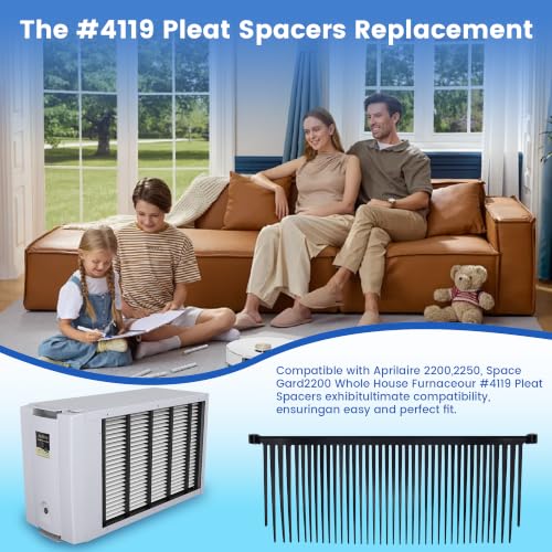 #4119 Pleat Spacers Replacement Compatible with Aprilaire 2200, 2250, Space Gard 2200 Whole House Furnace, 4119 Fresh Air Ventilation Furnace Filters, 6 Pack 4119-6PCS