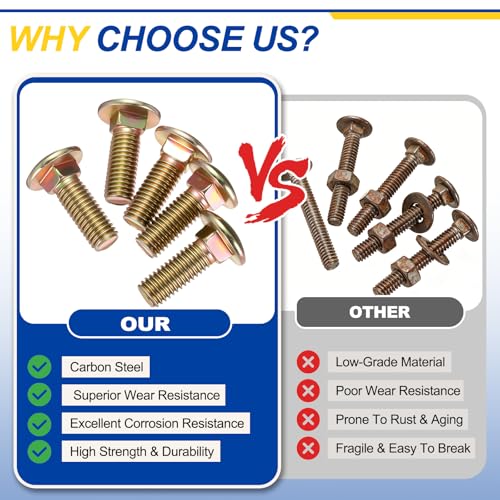 8Set 1/2"-13x6 Carriage Bolt Carbon Steel Colorful 8