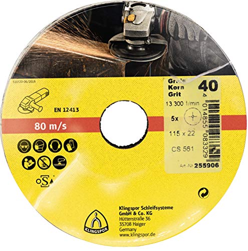 FI|CS561|320|S|30|125X22 FI|CS561|320|S|30|125X22 - Pack of 25 125 x 22 mm Starhole Grain 320 – 25 pieces