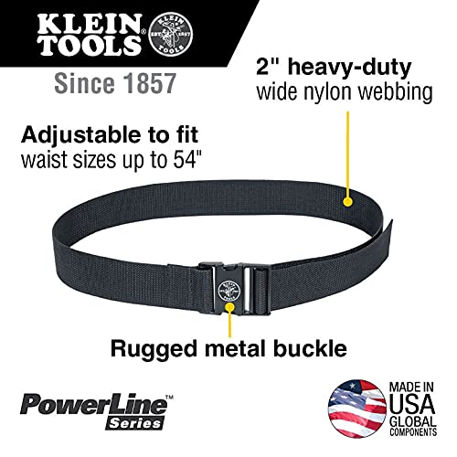 Klein Tools Electrician Tool Pouch Bundle with Belt Small Pouch Tool Pouch + Web Belt