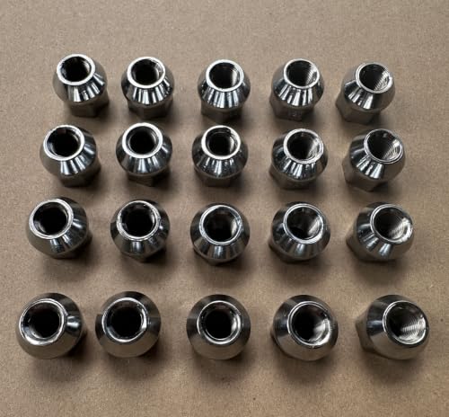 20pcs 7/16"-20 Open-end Style Lug Nuts 3/4" 19mm Hex Replacement for Elder Chevy Buick Pontiac Oldsmobile