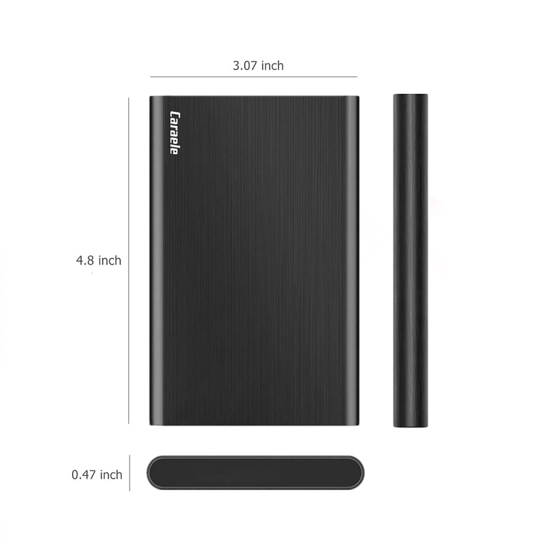 500GB Ultra Slim Portable External Hard Drive USB3.0 HDD Storage Compatible for PC, Desktop, Laptop, MacBook, Chromebook, Xbox One, Xbox 360, PS4 (Black) 500GB Black