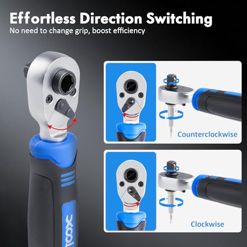 XOOL 78-Piece Ratchet Wrench & Screwdriver Tool Set with Metric 1/4" Sockets 4–12mm, Magnetic Precision & Standard Bits for Electronics, Home Repair & DIY 78 in 1