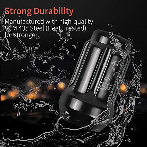 MIKKUPPA 23pcs 1/2-20 Lug Nuts with 1pc Socket Key + 2pcs Extra Socket Key