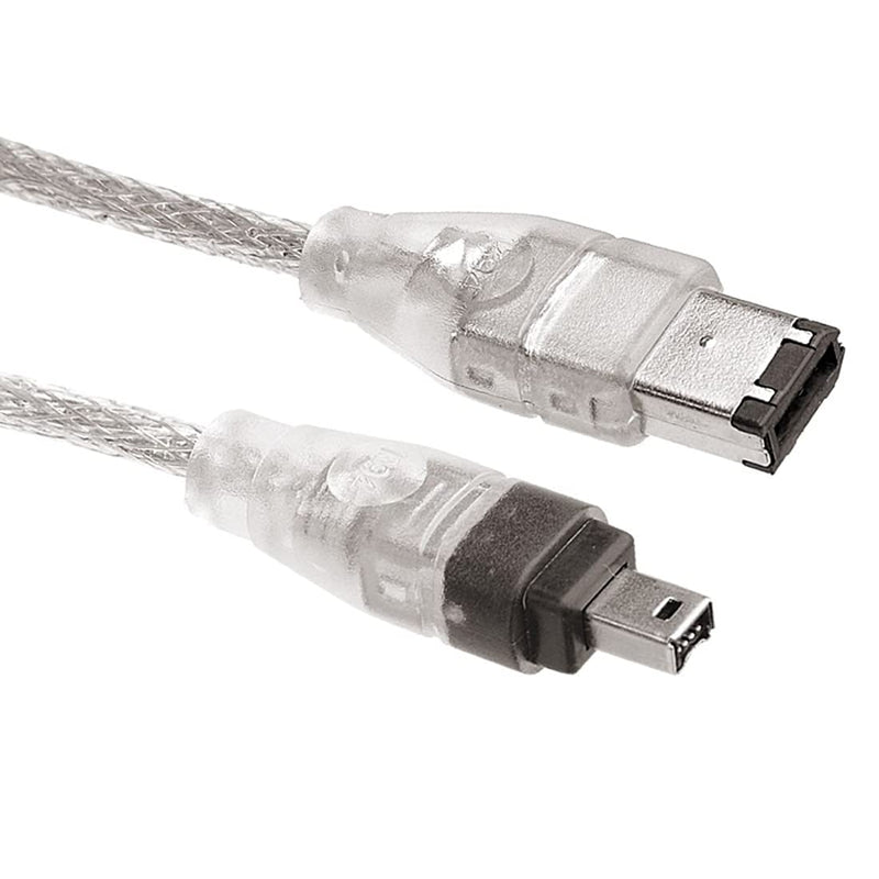 chenyang Firewire 400 IEEE 1394 6Pin to 4 Pin iLink Cable for Camera Camcorder Transparent 6M-4M 1.2M