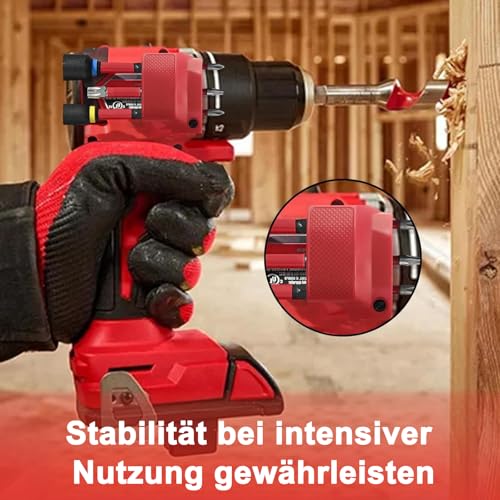 Magnetic Bit Holder Universal | For Milwaukee M12 Dewalt Makita | Anti-Rotation & Strong Magnet | Tool Holder for Hammer Drill (Red)