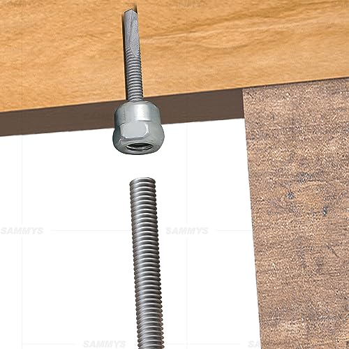 Everflow 8039957-25 3/8" Screw Vertical Threaded Rod Anchor Designed for Steel Structure, Steel, Electro-Zinc, 5/16-18 x 1-1/4" Screw Length (25 Pack) Pack of 25