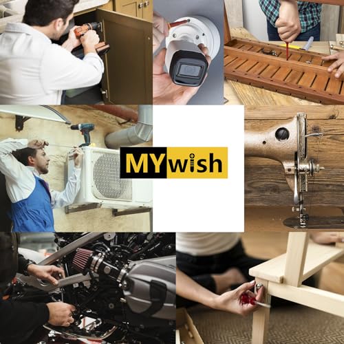 Mywish 640Pcs M6 Screw Black Bolts and Nuts Kit, 10.9 Grade Alloy Steel Nuts and Bolts, M6 Socket Head Cap Screw Metric Bolts Assortment, Machine Screws, Fully Threaded Hex Wrenches