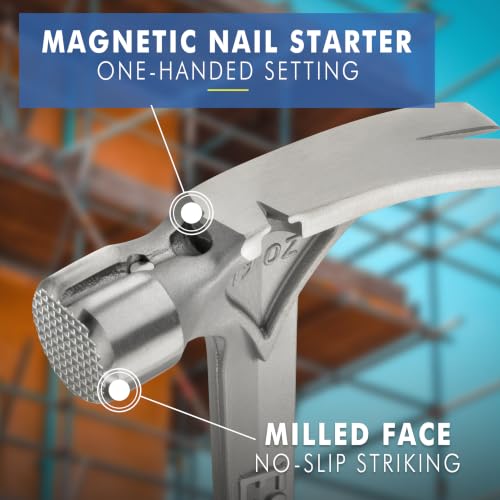 ESTWING Ultra Series Hammer, 19oz Milled Face, Blue Grip, E6-19SM 19 oz