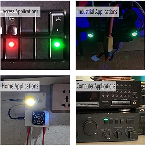 Formed 5pcs 12mm 230VAC LED Metal Indicator Light Waterproof Signal Lamp (Red) Red-230v