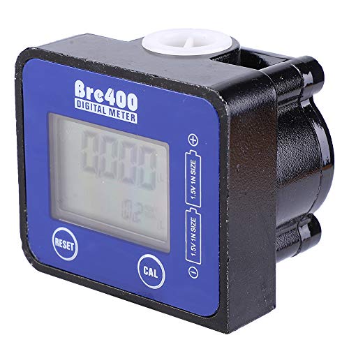 Dioche Flow Meter 1/2" Flow Water Sensor Meter 1% Accuracy LCD Display Gas Fuel Oil Flow Meter Petrol Blue