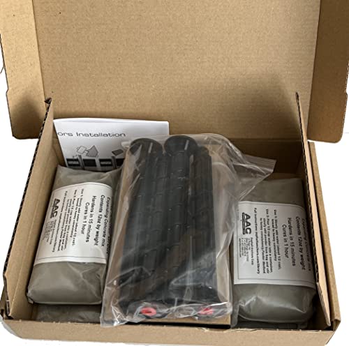 amAK-4 Asphalt Anchor & Grout Kit - Four 1200 lbs. am625 Chemical Anchors (5/8" x 6") with Two EPX2 Anchoring Cement Bags - for Installation of Bike Backs, delineators & More amAK-4