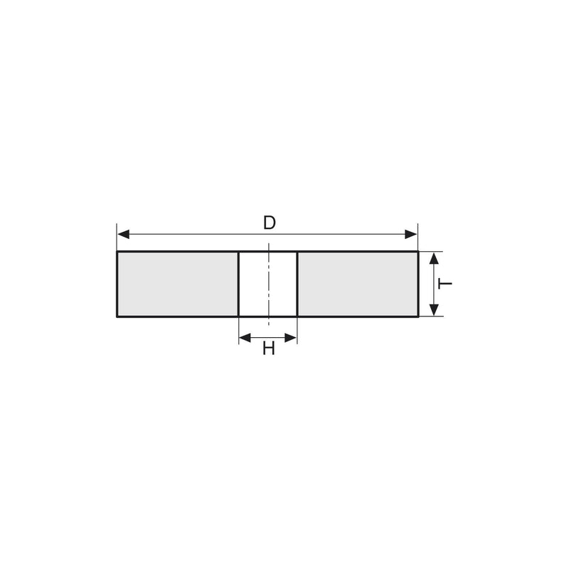 Tyrolit 516594 bench grinder disc normal corundum form 1 straight, grain 60, 200 mm x 32 mm x 51 mm