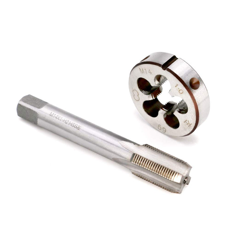 MonLiya NEW 14mm 14 x 1 Left Hand Tap and Die Set (M14 x 1mm)
