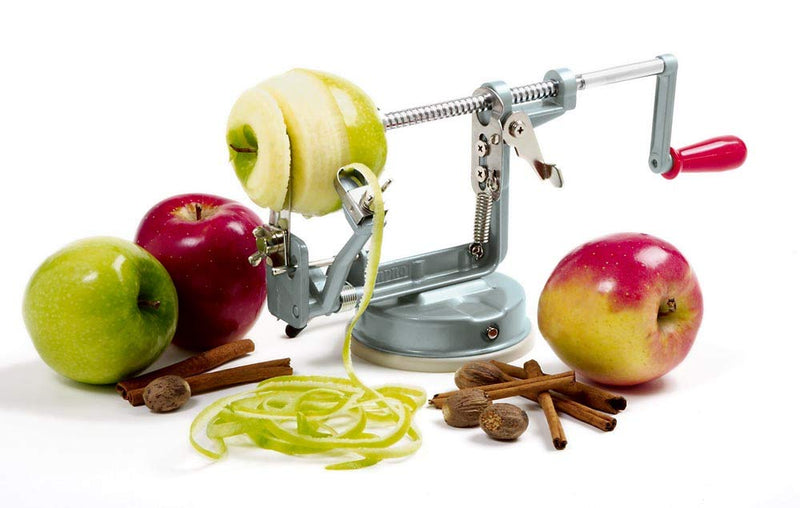Norpro Apple Master-Apple, Potato, Parer, Slicer & Corer with Vacuum Base 866 Grey