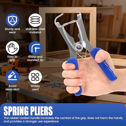 Miter Spring Clamp and Pliers Kit with 24 Miter Clamps