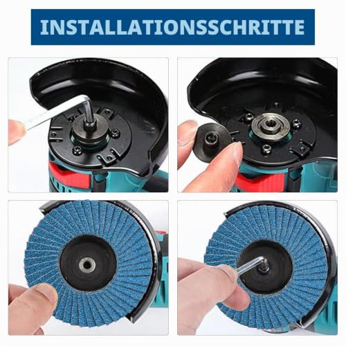 Pack of 12 76 mm Flap Discs, Fine Surface Flap Sander, 40/60/80/120 Grain Angle Grinder, Polishing Mop, Sanding Discs, Flap Disc for Metal, Wood, Steel Grit set 12 pieces 76 mm