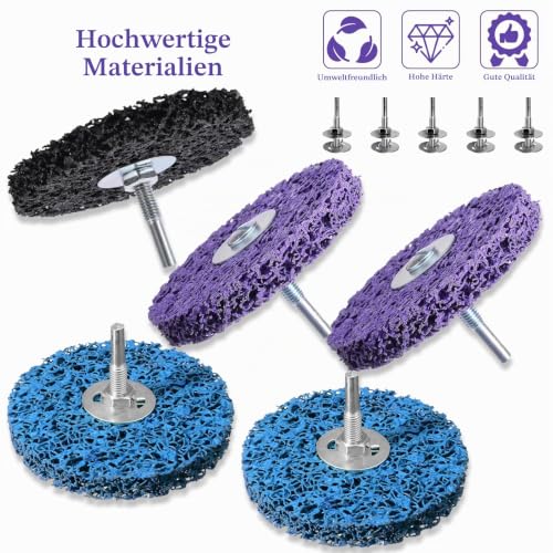 CSD Disc Sanding Discs, Pack of 5, 100 mm Coarse Cleaning Disc, CBS Cleaning Disc for Angle Grinder of Paint, Rust Welds, Oxidation Cleaning and Removal 5Pcs