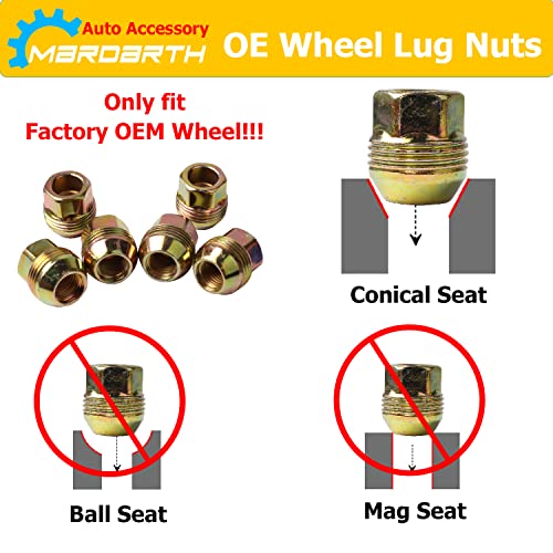 32Pcs 9/16''-18 Bulge Acorn Lug Nuts + 24 Pcs Black Lug Nut Caps Kit