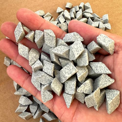 8 lb Ceramic Media for Vibratory Tumblers – Fast Cut Deburring Ceramic Media, 3/8" Polyhedron Triangles for Metal Parts Finishing in Rotating & Vibratory Machines 3/8" (8 lb) Gray Ceramic
