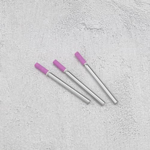ECSiNG 20-Piece Grinding Stone Bits, Rotating Whetstone Drill Bit Set Made of Corundum Grinding Stones Accessory Set Grinding Electric Saws, 3 mm Stone Diameter 3.0mm