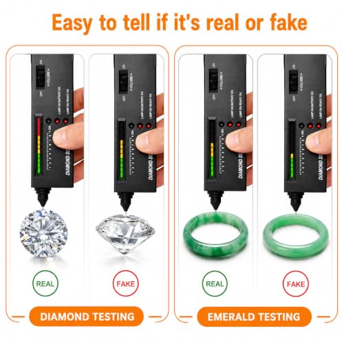 SKEAP Jewelry Testing Kit – Professional Diamond Tester & Gold Testing Kit, Includes Diamond Tester Pen, Jewelry Scale, Stone File, polishing Knife, etc– Ideal for Home, Jewelry Stores & Pawn Shops