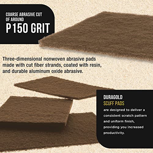 Dura-Gold 6" x 9" Coarse & Ultra Fine Scuff Pads and Gold Tack Cloths