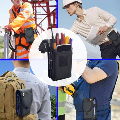 2-Piece Tool Organizer Set,Belt Clip Tool Pouchs, Small Tool Bag with Belt Clip, Multi-Pocket Holser Organizer