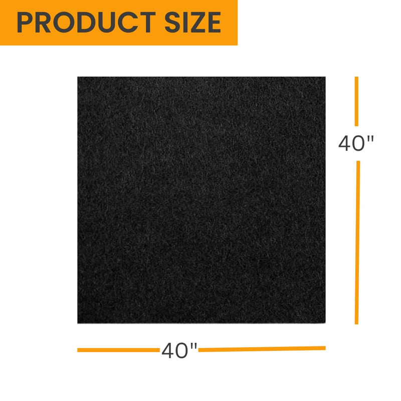 40" x 40" Speaker Box Carpet Car Sub Woofer Trunk Liner Felt Black Fabric for RV, Boat, Truck, Automotive Interior, Marine, Home Floor (BLACK) 40" x 40" BLACK