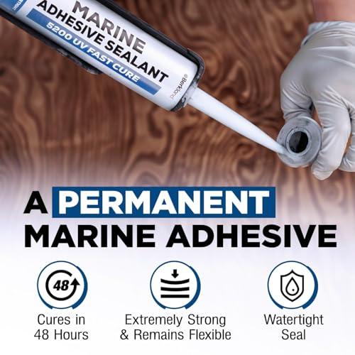 Berkland Marine Adhesive Sealant 5200 Fast Cure, 10 oz White 2-Pack