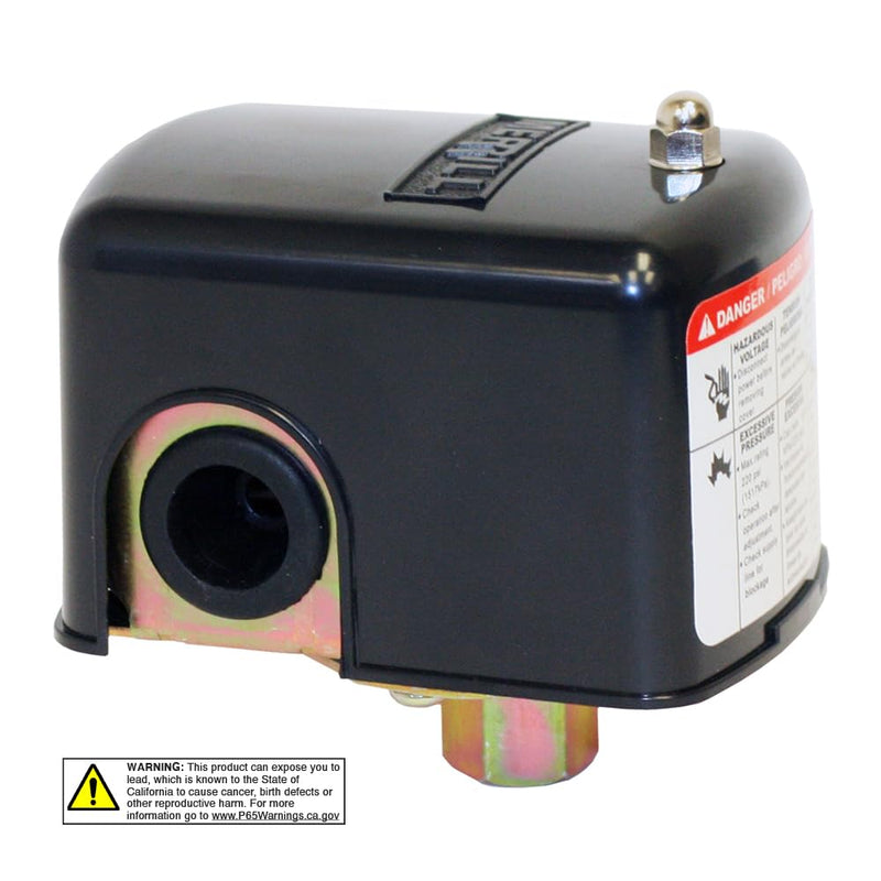 Merrill MFG MPSHD6080 Water Well Pressure Control & Air-Pump Pressure Switch, 60-80 PSI Pressure Setting, NEMA 1, Adjustable Differential,1/4" Female NPT