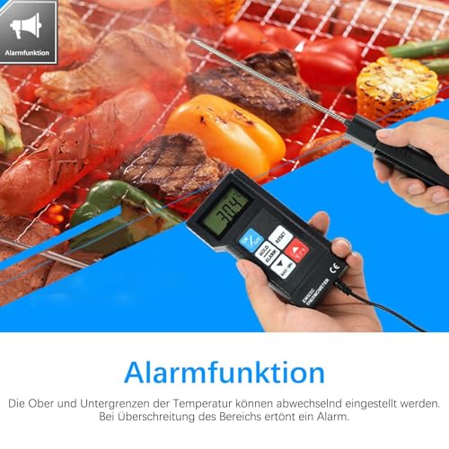 Professional Digital Thermometer with Sensor High Precision Electronic Thermometer Water Temperature EM502C for Food Industry
