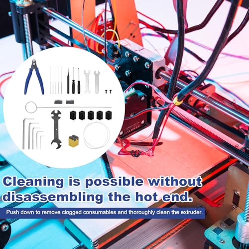3D Printer Tool Kit for Bambu Lab, 3D Printer Maintenance Accessories Supplies Tool Kit Include Silicone Sock PTFE Tube Allen Wrench Screwdriver and More for Bambu Lab X1/X1C/X1E/P1P/P1S