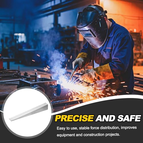 HARFINGTON 2Pcs Stainless Steel Flange Wedge, 1-3/16" x 13/16" x 7-7/8" Metal Right Angle Wedge Shim Spreading Flange Triangle Pipefitting Welding Underpinning Tool for Lathe Milling Machine 1-3/16" x 13/16" x 7-7/8" 2