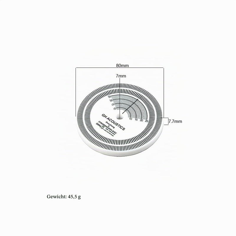 Alnicov LP Strobe Disc Turntable Calibration Strobe Disc Speed Adjust with Double Sided Speedometer for LP Record Lovers