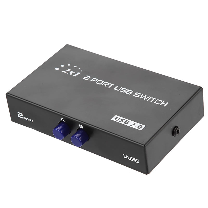 ASHATA USB 2.0 Peripheral Sharing Switch,2/4 Port USB 2.0 Manual Sharing Switch Switcher Box for PC Printer Scanner,USB Sharing Switch for 98/Me/2000/XP, for / 10 Systems(2