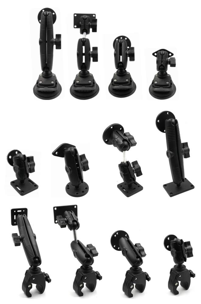 Strg 1'' Ball Mount with AMPS Round Plate, Ball Mount Base Compatible with RAM and 1" B Size Ball Double Socket Arms from Arkon, iBolt and Tackform Enterprise Series 1" Ball (Round Base)